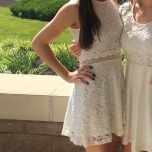 White lace dress from Garage. Size XS